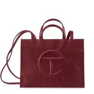 Medium Telfar Shopping tote in Oxblood (with dust bag)